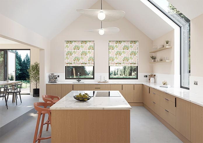 Lemon Grove, Mandarin - Motorised Roman Blind - Image 8